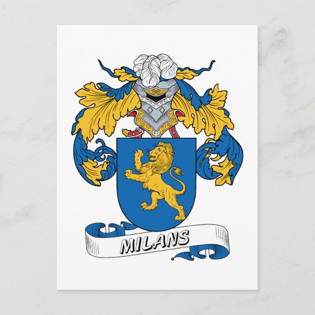 Carte Postale Milans Famille Crest (Devant)