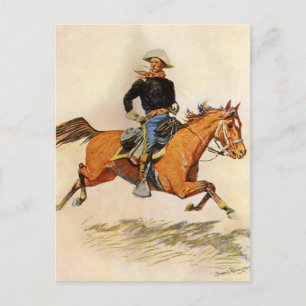 Carte Postale Militaire vintage, officier de cavalerie par Remin