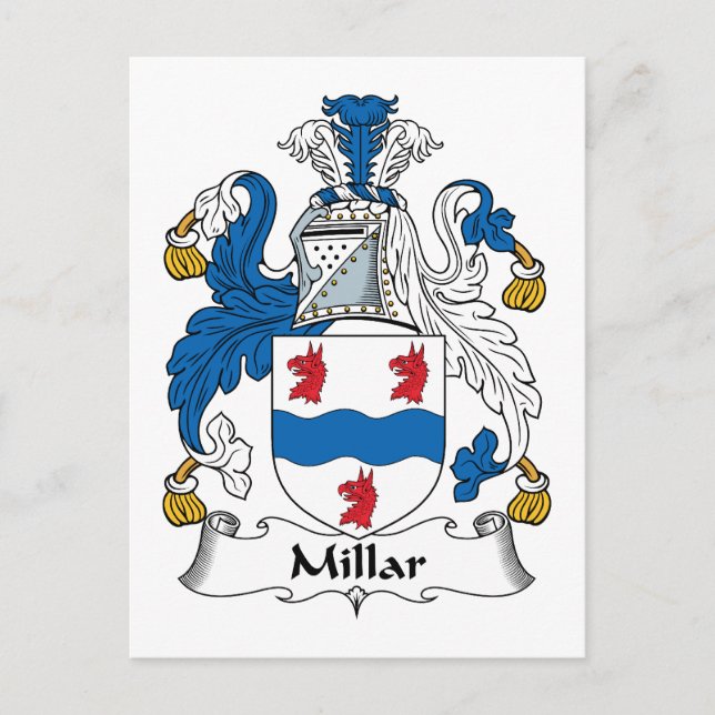 Carte Postale Millar Family Crest (Devant)