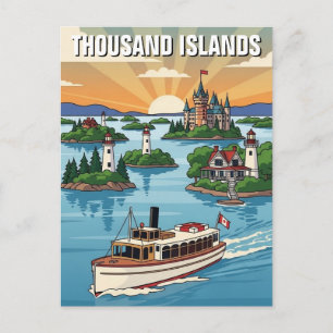 Carte Postale Mille Îles Ontario Canada