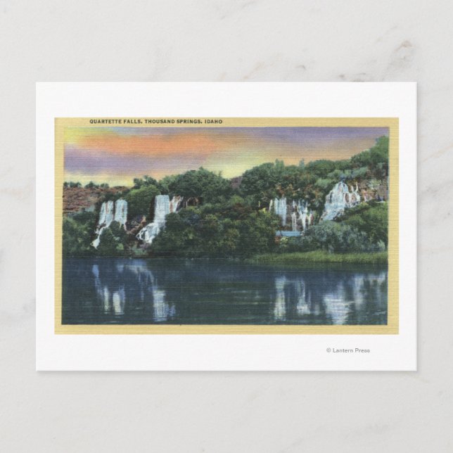 Carte Postale Mille sources, Vue des chutes de l'IDQuartette (Devant)