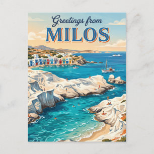 Carte Postale Milos Grèce