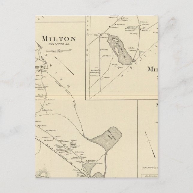 Carte Postale Milton, Strafford Co (Devant)