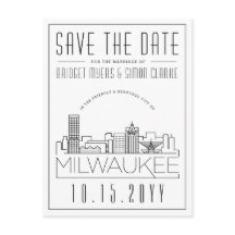 Milwaukee Mariage | Skyline stylisée Enregistrer l
