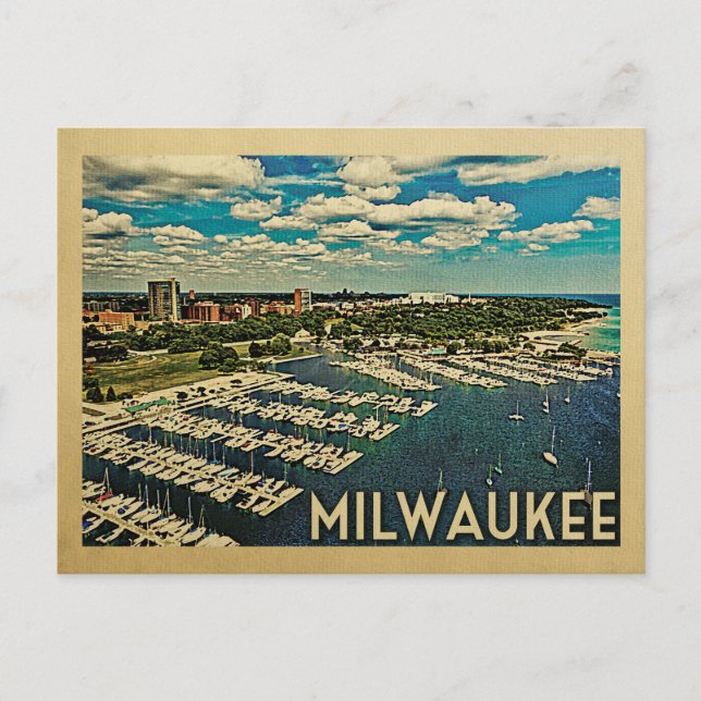Carte Postale Milwaukee Wisconsin Vintage voyage (Devant)