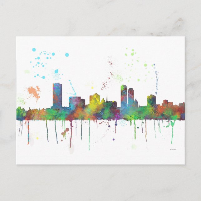 CARTE POSTALE MILWAUKEE, WISCONSON SKYLINE (Devant)