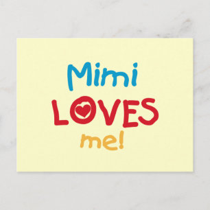 Carte Postale Mimi aime mes t-shirts et cadeaux