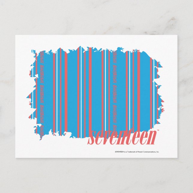 Carte Postale Minces bandes Aqua 4 (Devant)