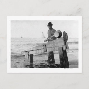 Carte Postale Miner Washing Gold en Alaska Photographie
