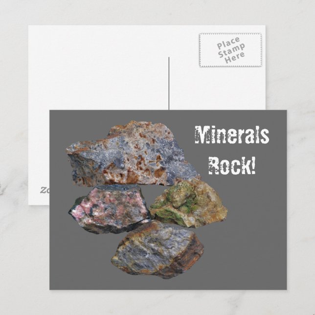 Carte Postale Minerals Rock Collecteurs amusants (Devant / Derrière)