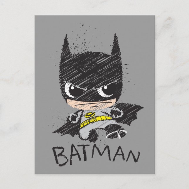 Carte Postale Mini classique Batman Sketch (Devant)