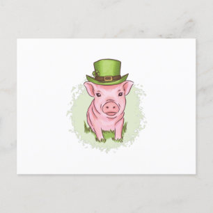 Carte Postale Mini cochon de St Patrick