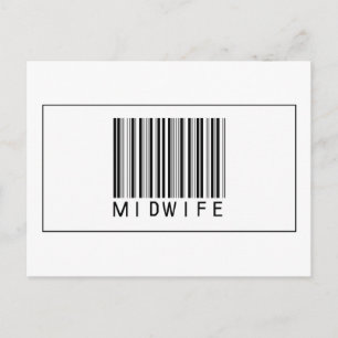 Carte Postale Mini-femme de code barre