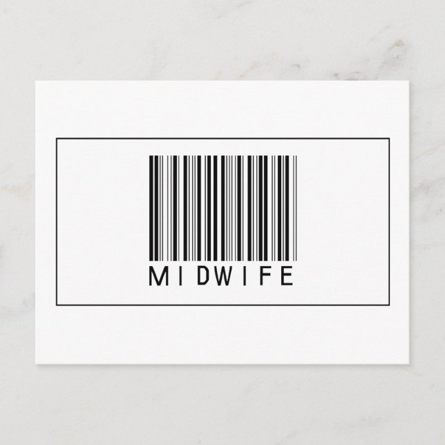 Carte Postale Mini-femme de code barre (Devant)