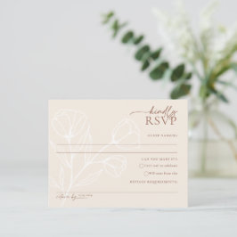 Carte postale mini-mariage RSVP carte postale PEYT