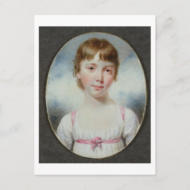 Carte Postale Miniature d'une jeune fille (Devant)