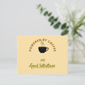 Carte Postale Minimalist Coffee Quote Postcard | Funny Good Inte
