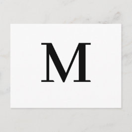 Carte Postale Minimalist Modern Initial Letter Design