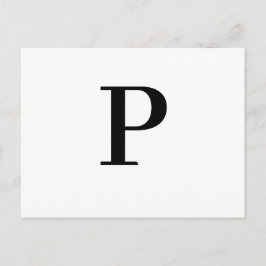Carte Postale Minimalist Modern Letter Initial Design
