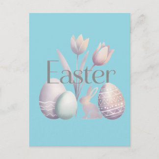 Carte Postale Minimalist Watercolor Easter Typographic Design
