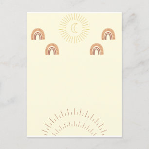 Carte postale minimaliste Boho