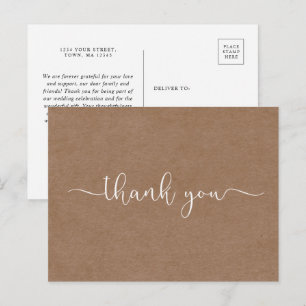 Carte postale minimaliste en Merci russe
