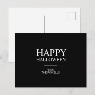 CARTE POSTALE MINIMALISTE JOYEUX HALLOWEEN CLASS