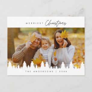 Carte Postale Minimaliste Moderne, Joyeux Noël Photo de famille