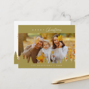 Carte Postale Minimaliste moderne, photo de famille de Noël la p