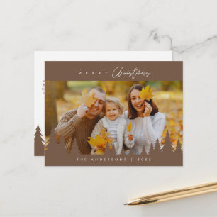 Carte Postale Minimaliste moderne, photo de famille de Noël la p