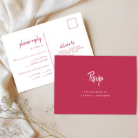 Minimaliste moderne Script Mariage choix de repas 