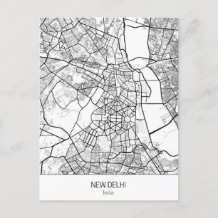 Carte Postale minimaliste New Delhi Inde