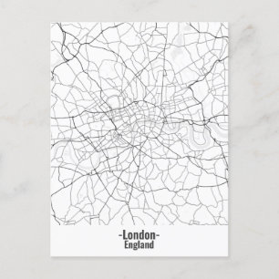 Carte Postale Minimaliste personnalisé noir et blanc London City