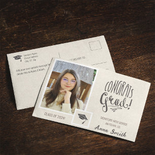 Carte postale Minimaliste pour l'obtention d'un di