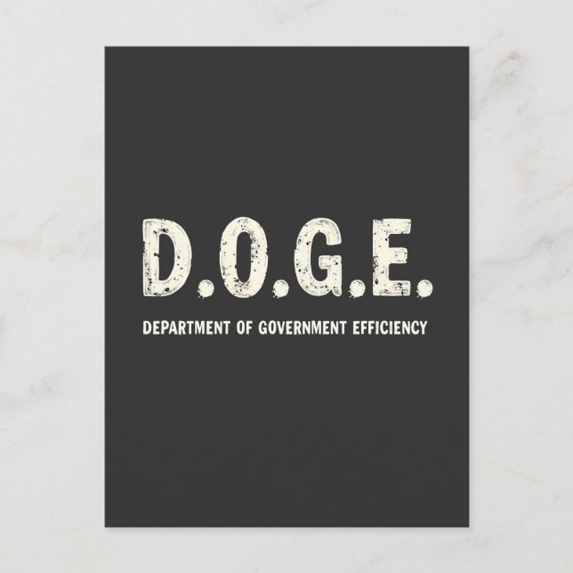 Carte Postale Ministère De L'Efficacité Gouvernementale Chien De (Devant)
