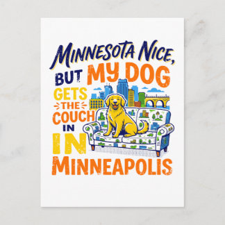 Carte Postale Minneapolis c'est sympa mais mon chien a le canapé