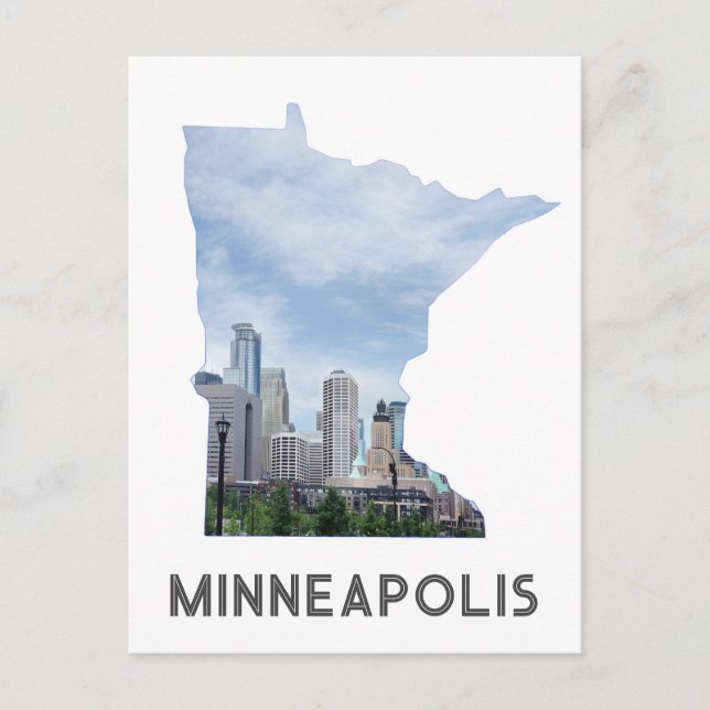 Carte Postale Minneapolis Minnesota City Skyline Travel (Devant)