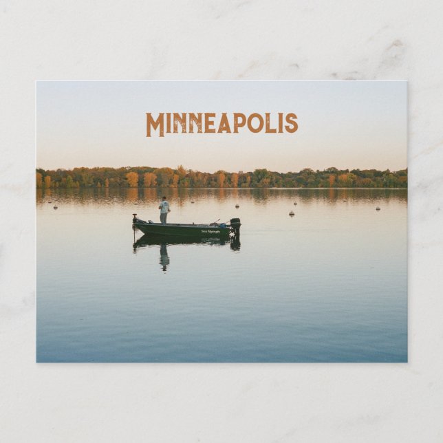 Carte Postale Minneapolis Minnesota Lake Harriet Sunset Photo (Devant)