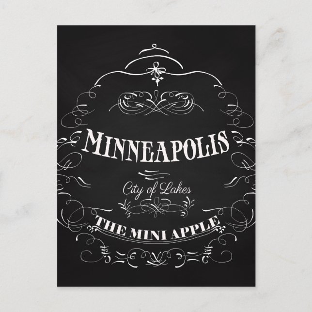 Carte Postale Minneapolis Minnesota - Ville des Lacs (Devant)