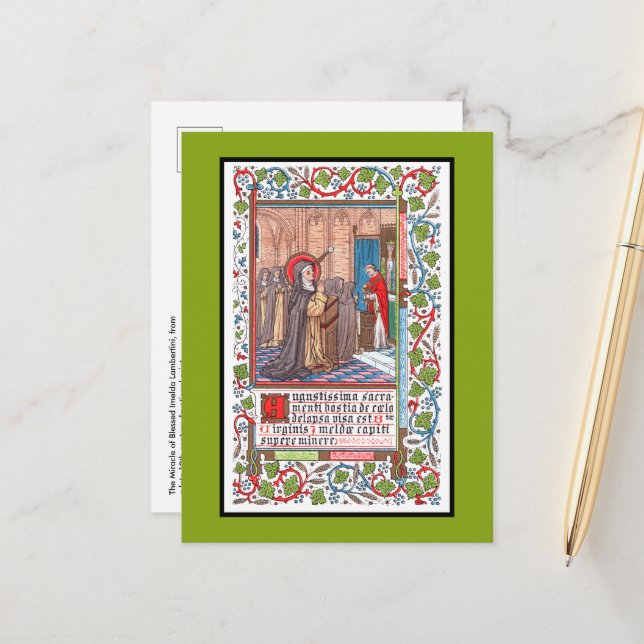 Carte Postale Miracle de Bl. Imelda Lambertini (VVP 010) (Devant/Arrière en situation)