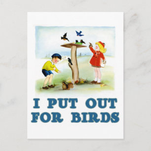 Carte Postale Mise en vente pour oiseaux (enfants)