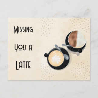 Carte Postale Missing You A Latte Postcard