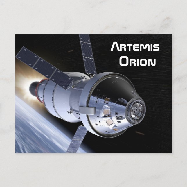 Carte Postale Mission Artemis Orion SLS Moon (Devant)