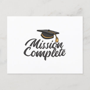 Carte Postale Mission d'obtention du diplôme terminée