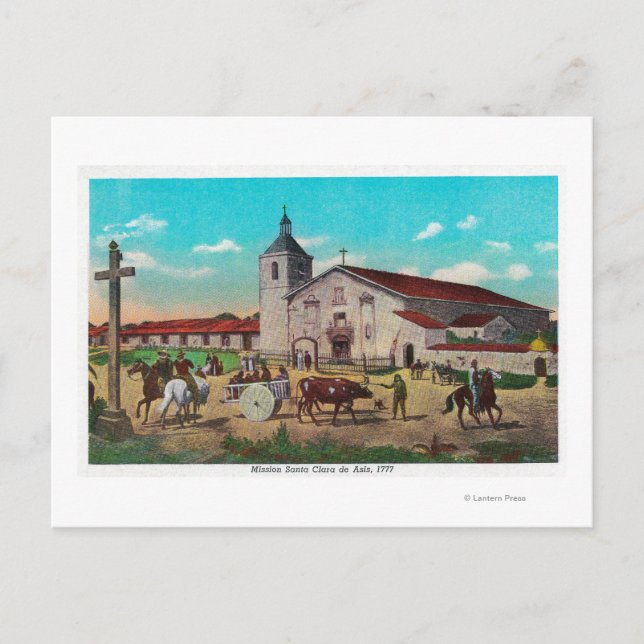 Carte Postale Mission Père Noël de AsisSanta Clara, CA (Devant)