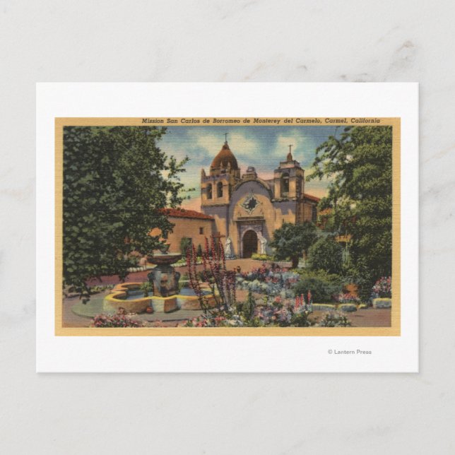 Carte Postale Mission San Carlos de Borromeo de Monterrey (Devant)