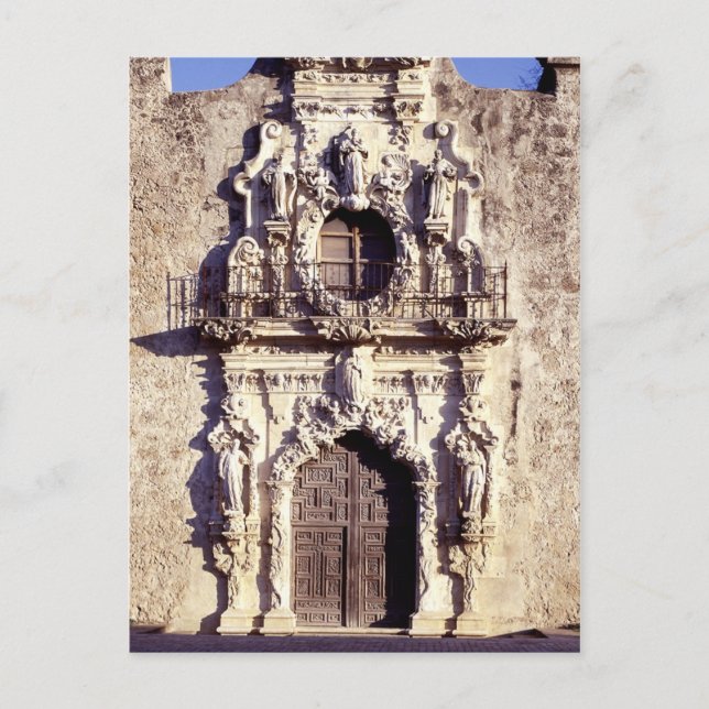 Carte Postale Mission San Jose, Texas - façade avant élaborée (Devant)