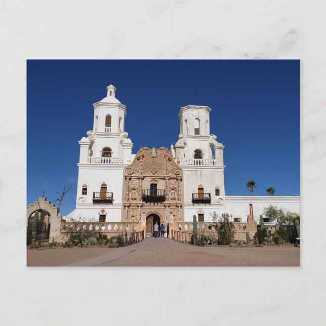 Carte Postale Mission San Xavier Del Bac, Tucson AZ (Devant)