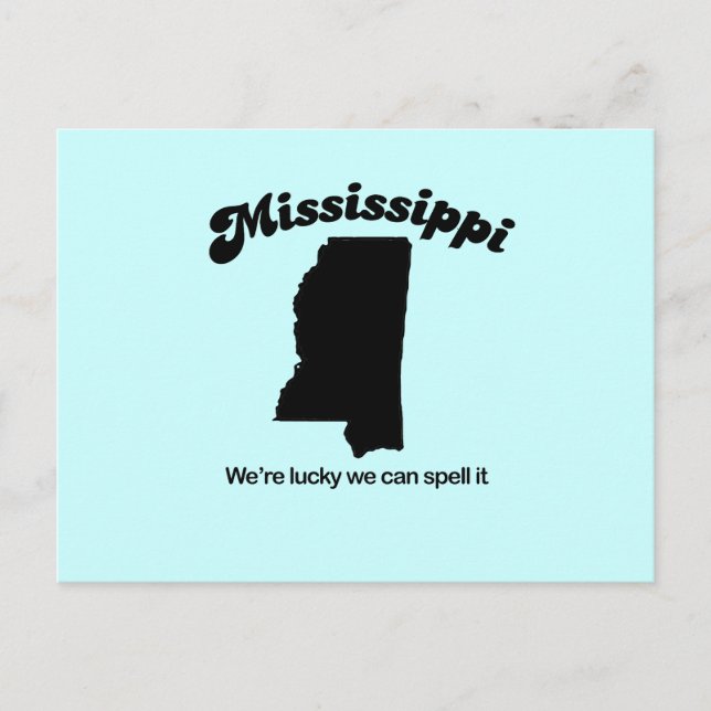Carte Postale Mississippi Motto - Spell it (Devant)