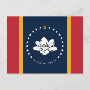Carte Postale mississippi nouveau drapeau américain amérique mag